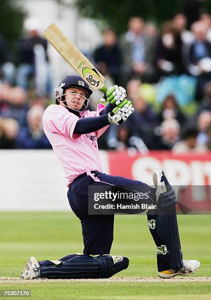 Ed Joyce of Middlesex Crusaders in action during the The Twenty20 Cup match between Kent Spitfires and Middlesex Crusaders at Kent County Cricket...