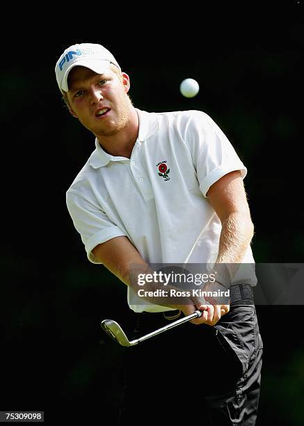 Adam Hodkinson of Hallowes during Local Final Qualifying for the 2007 Open Championship at Downfield Golf Club on July 10, 2007 in Dundee, Scotland.