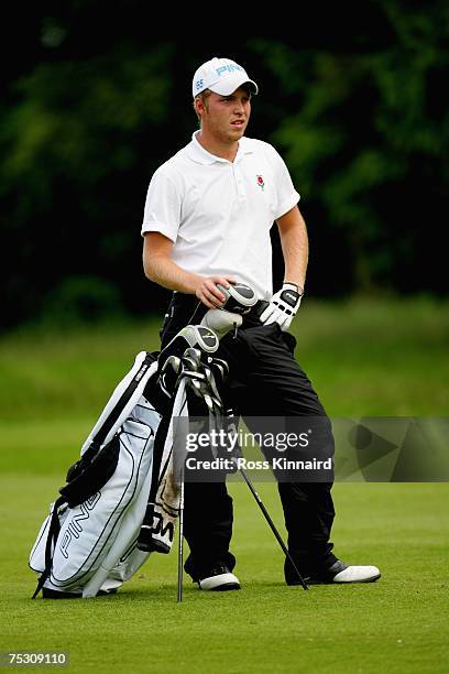 Adam Hodkinson of Hallowes during Local Final Qualifying for the 2007 Open Championship at Downfield Golf Club on July 10, 2007 in Dundee, Scotland.