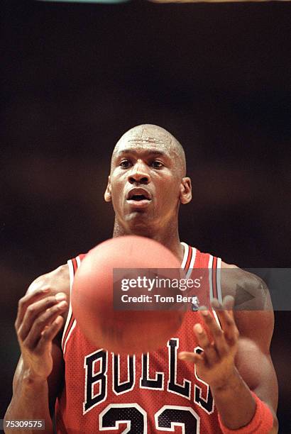Chicago Bulls All-Star forward Michael Jordan file photos.