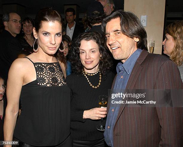 Sandra Bullock, Courtenay Valenti of Warner Bros., and Griffin Dunne