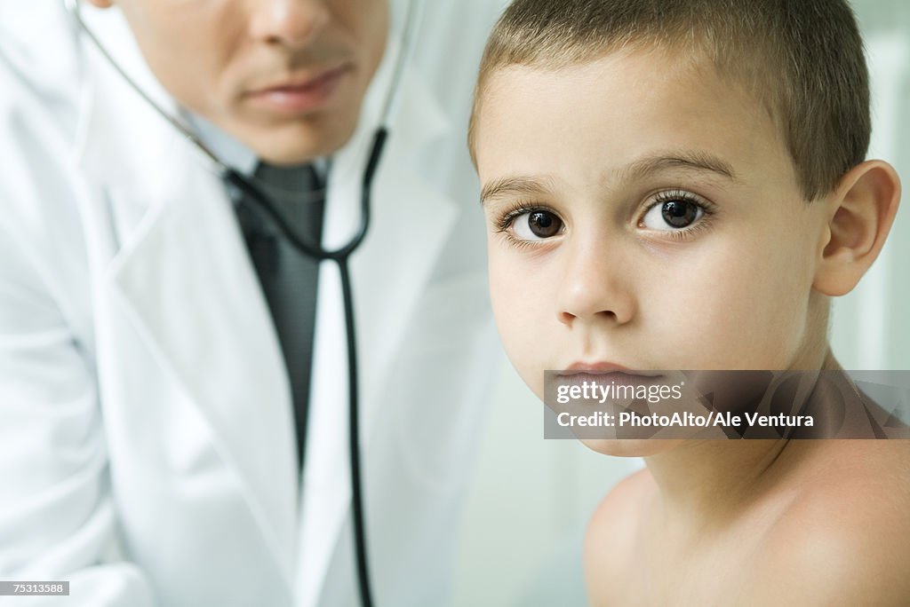 Boy at doctor's office, portrait