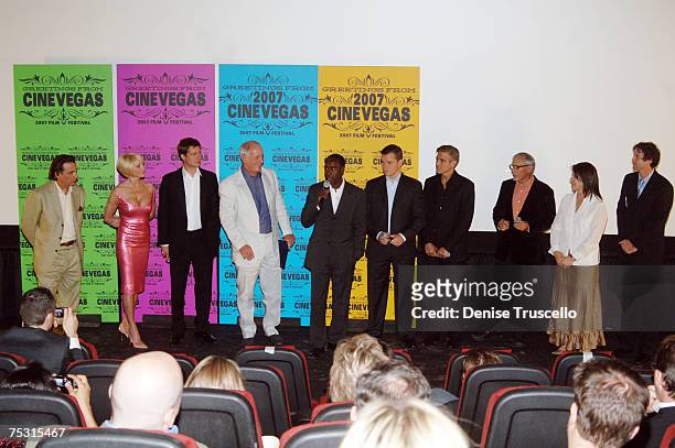 Andy Garcia, Ellen Barkin, Brad Pitt, Jerry Weintraub, Don Cheadle, Matt Damon, George Clooney, Dennis Hopper, Robin Greenspun and Trevor Groth