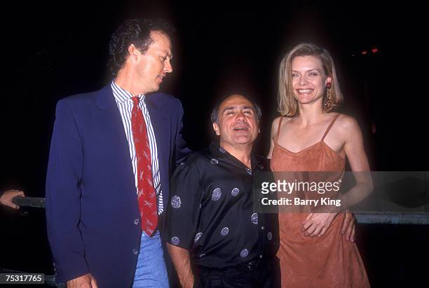 Michael Keaton, Danny DeVito and Michelle Pfeiffer at World Premiere of "Batman Returns" at Mann's Chinese Theatre in Hollywood, California on June...
