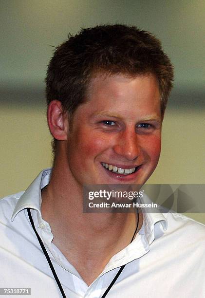 Prince Harry attends the preparations for the Concert for Diana at Wembley Stadium on June 30, 2007 in London, England.
