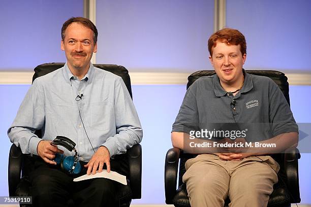 Will Shortz, New York Times Cross Word Puzzle Editor and NPR personality and Tyler Hinman, three time winner of the American Crossword Puzzle...
