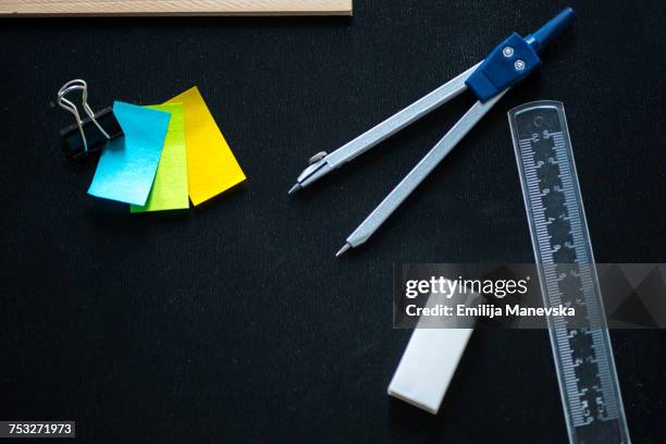 back to school! - chalkboard eraser stockfoto's en -beelden