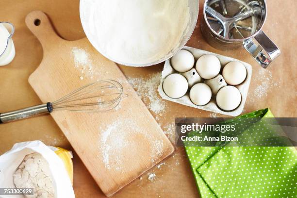 close up on baking ingredients. debica, poland - dish towel stock pictures, royalty-free photos & images