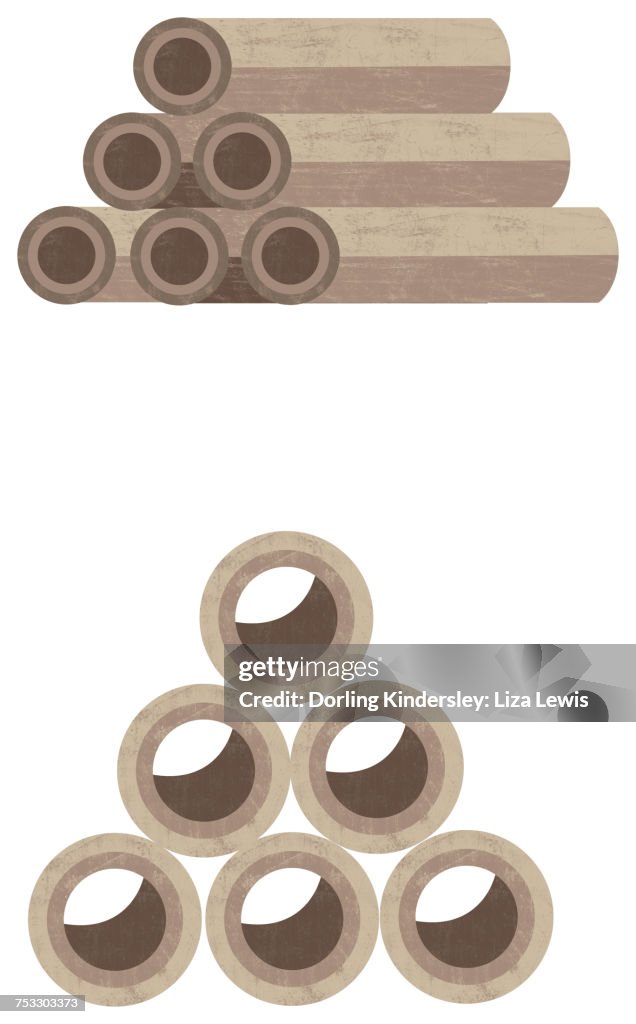 Construction pipes illustration