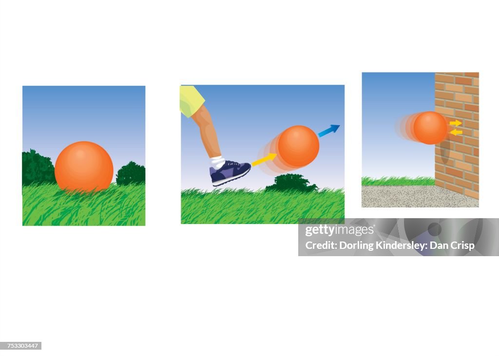 Newtons laws of motion illustration