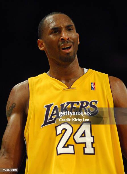 Kobe Bryant of the Los Angeles Lakers during 118-110 loss to the Los Angeles Clippers in NBA basketball game at the Staples Center in Los Angeles,...