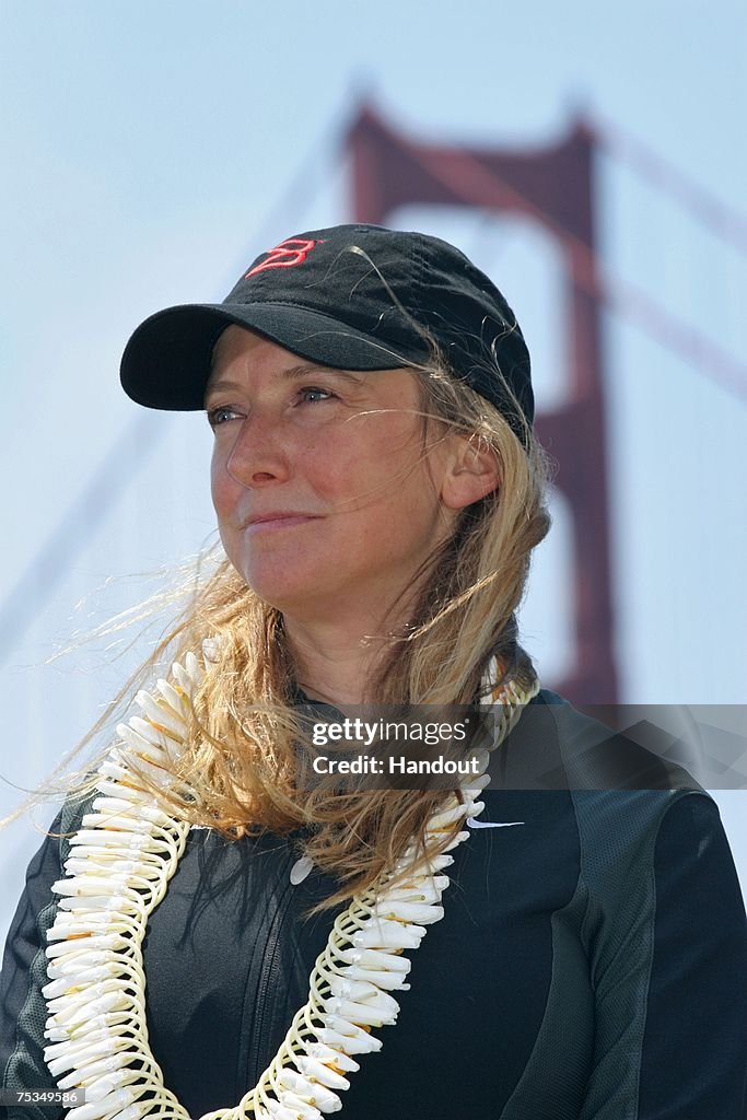 Roz Rave In this handout photo provided by Brocade, rower Roz Savage poses ...