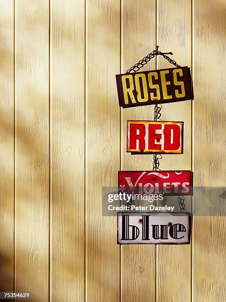 Red And Blue Roses Sign Roses Are Red Violets Are Blue Photos and Premium High Res Pictures ...