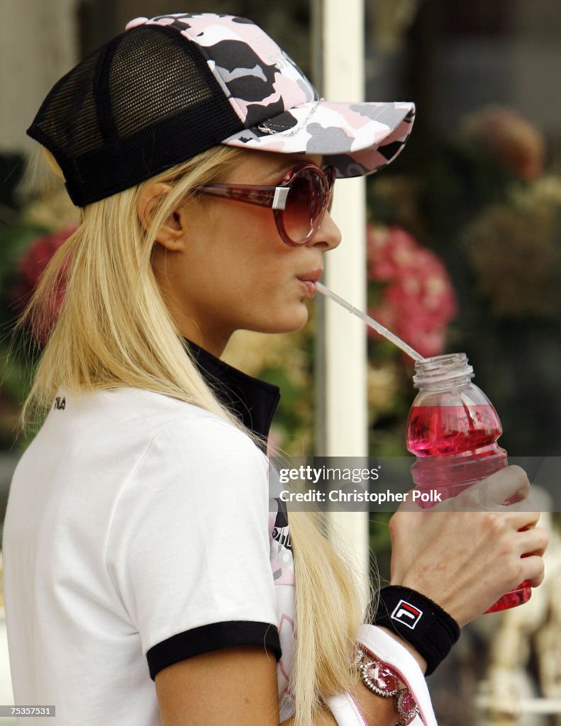 Paris Hilton Behind the Scenes for FILA Photo Shoot - January 28, 2007