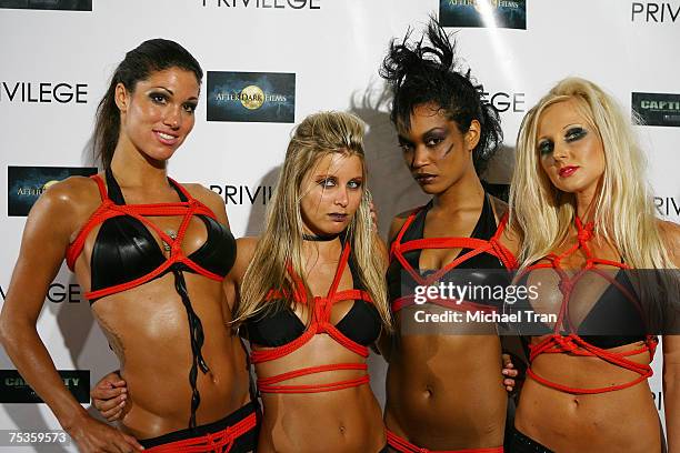 The Suicide Girls arrives at the Captivity Movie Release Party at Privilege Nightclub on July 10, 2007 in Hollywood, CA.