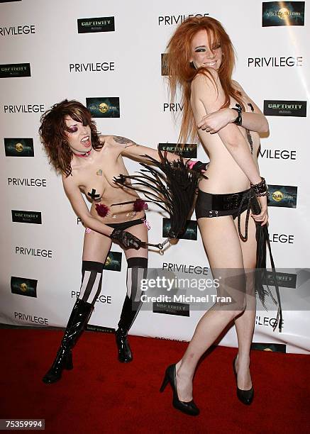 The Suicide Girls arrives at the Captivity Movie Release Party at Privilege Nightclub on July 10, 2007 in Hollywood, CA.