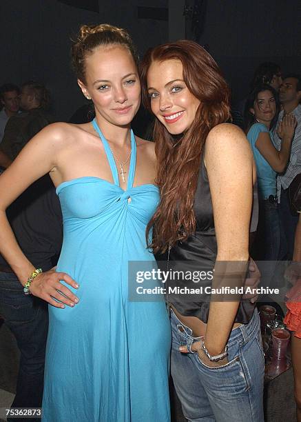 Bijou Phillips and Lindsay Lohan