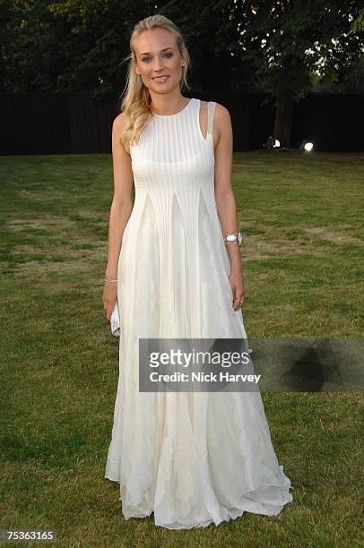 Diane Kruger attends the Serpentine Gallery Summer Party 2007 held at the Serpentine Gallery, Hyde Park on July 11, 2007 in London.
