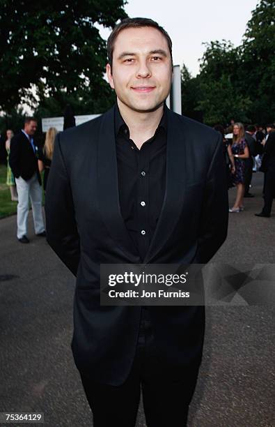 David Walliams attends the Serpentine Gallery Summer Party 2007 held at the Serpentine Gallery, Hyde Park on July 11, 2007 in London.