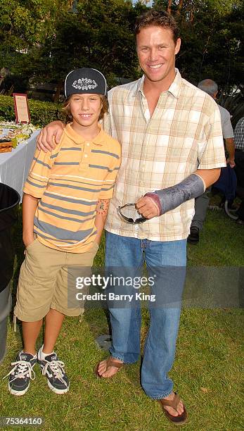 Actor Brian Krause and son Jamen Krause attend the Los Angeles Philharmonic and Venice Magazine Annual Picnic and Concert held at the Hollywood Bowl...