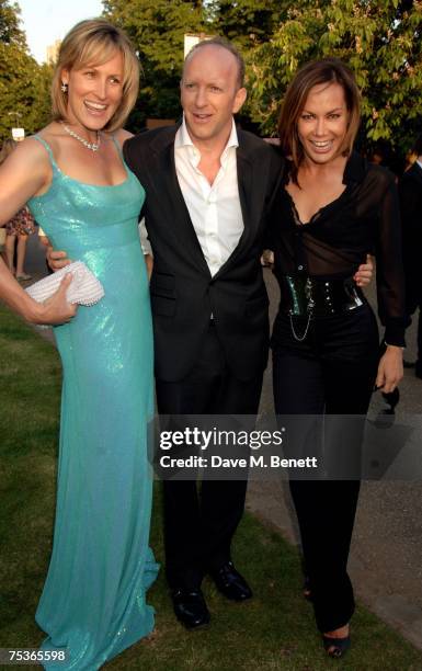 Santa Montefiore,Simon Sebag Montefiore and Tara Palmer Tomkinson attend the Serpentine Summer Party, at The Serpentine Gallery on July 11, 2007 in...