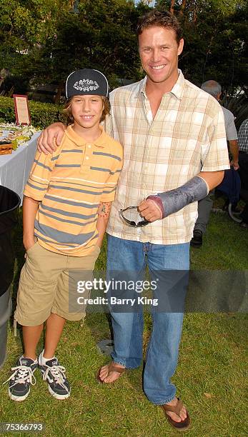 Actor Brian Krause and son Jamen Krause attend the Los Angeles Philharmonic and Venice Magazine Annual Picnic and Concert held at the Hollywood Bowl...