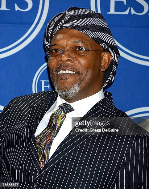 Actor Samuel L. Jackson in the press room during the 2007 ESPY Awards at the Kodak Theater on July 11, 2007 in Hollywood, California.