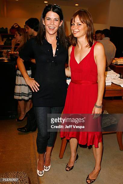 Actress Lauren Graham and Actress Mary Lynn Rajskub at the Cosmopolitan's Fun Fearless Shopping Night In Honor of Their Practice Safe Sun Campaign on...