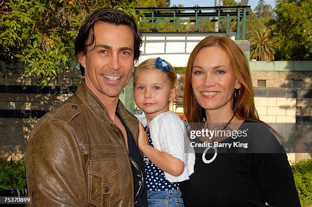 Actor Daniel Bernhardt, daughter Bella Bernhardt and wife Lisa Stothard-Bernhardt attend the Los Angeles Philharmonic and Venice Magazine Annual...