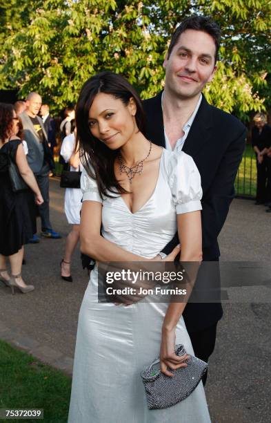Actress Thandie Newton and husband Oliver Parker attend the Serpentine Gallery Summer Party 2007 held at the Serpentine Gallery, Hyde Park on July...