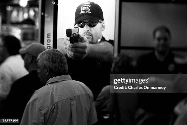 Scenes at the National Rifle Association's Annual Meeting April 16, 2005 in Houston, Texas. U.S. House Majority Leader Tom DeLay was the keynote...
