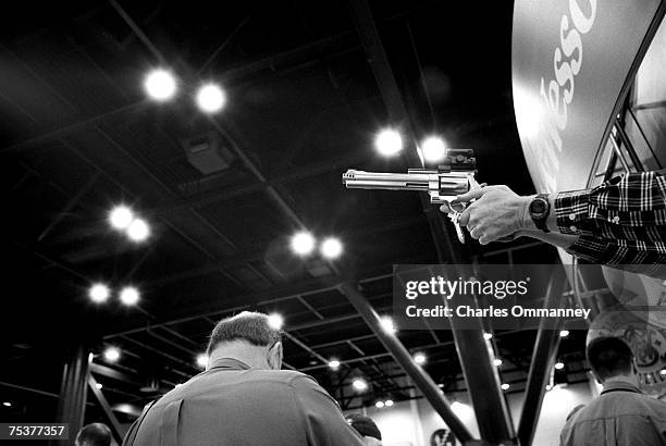 Scenes at the National Rifle Association's Annual Meeting April 16, 2005 in Houston, Texas. U.S. House Majority Leader Tom DeLay was the keynote...