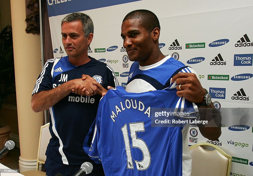 Chelsea Jose Mourinho and Florent Malouda Press Conference