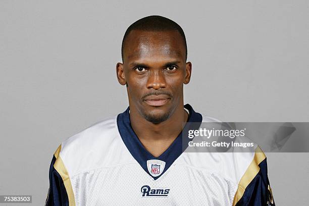 Isaac Bruce of the St. Louis Rams poses for his 2007 NFL headshot at photo day in St. Louis, Missouri.