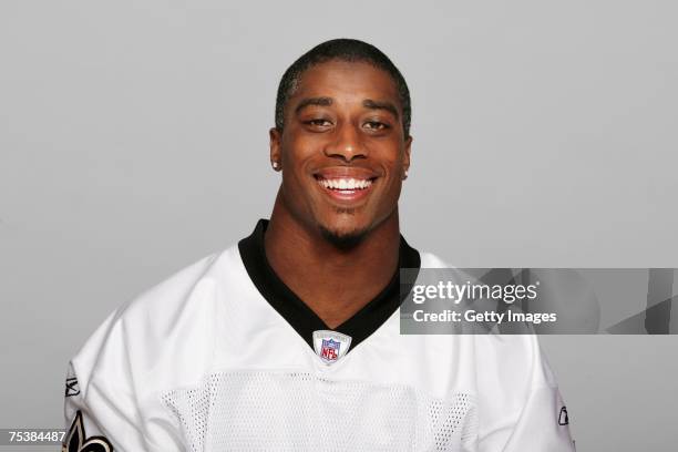 Roman Harper of the New Orleans Saints poses for his 2007 NFL headshot at photo day in New Orleans, Louisiana.