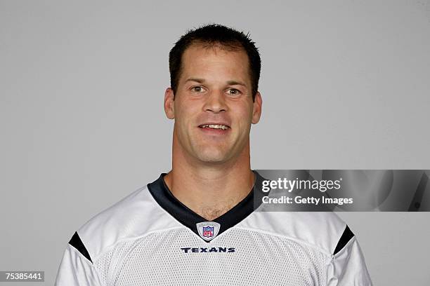 Mark Bruener of the Houston Texans poses for his 2007 NFL headshot at photo day in Houston, Texas.