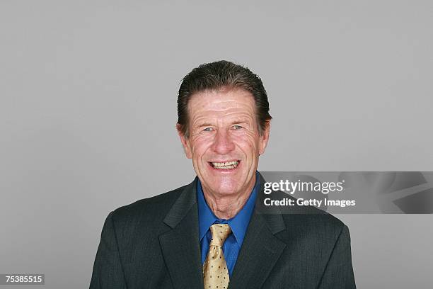 Joe Bugel of the Washington Redskins poses for his 2007 NFL headshot at photo day in Landover, Maryland.