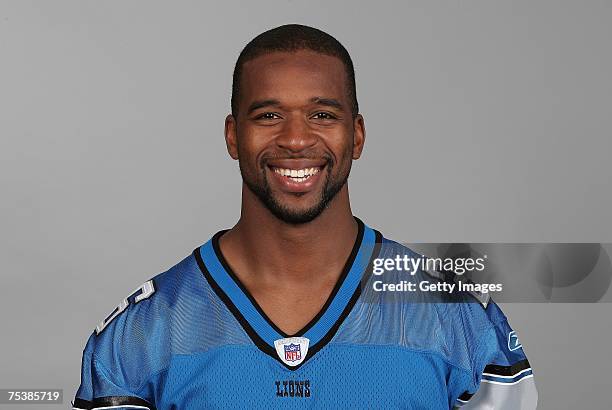 Kenoy Kennedy of the Detroit Lions poses for his 2007 NFL headshot at photo day in Detroit, Michigan.