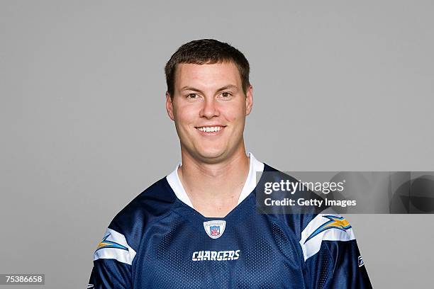 Philip Rivers of the San Diego Chargers poses for his 2007 NFL headshot at photo day in San Diego, California.