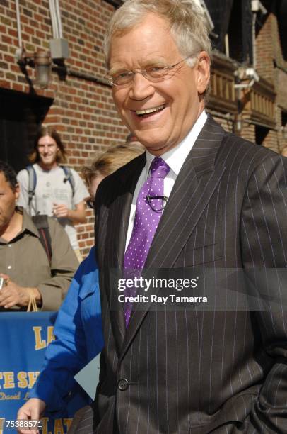 Television host David Letterman attends "The Late Show With David Letterman" taping at the Ed Sullivan Theater July 12, 2007 in New York City.