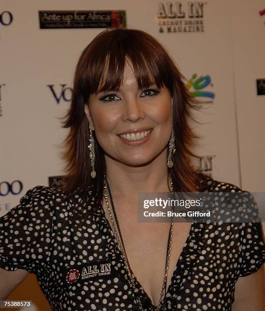 Pro Poker Player Annie Duke arrives at the "Ante Up for Africa" celebrity poker tournament during the World Series of Poker at the Rio Hotel & Casino...