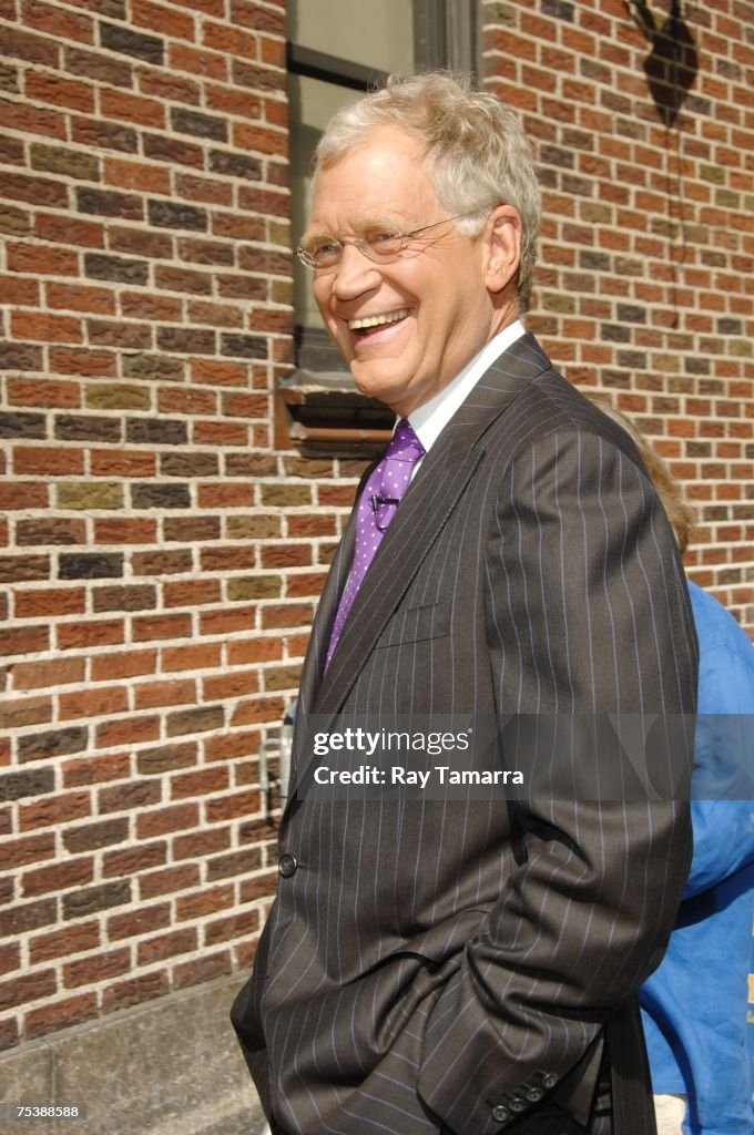 Celebrities Arrive At The Late Show With David Letterman