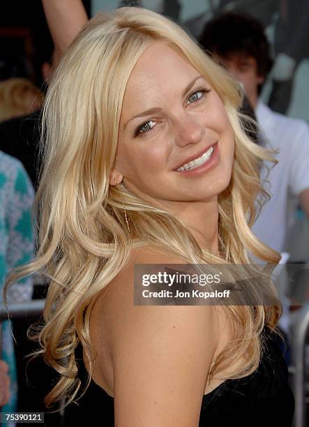 Actress Anna Faris arrives at the "I Now Pronounce You Chuck and Larry" premiere at the Gibson Amphitheatre and CityWalk Cinemas on July 12, 2007 in...