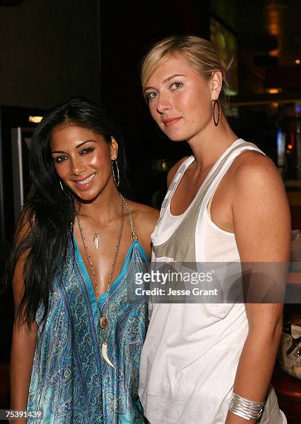 Singer Nicole Scherzinger and Athlete Maria Sharapova at the 1st Annual Celebrity Bowling Night to Benefit the Matt Leinart Foundation held at Lucky...