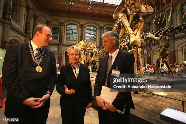 German Education and Research Minister Annette Schavan attends the reopening of the Natural History Museeum Berlin with Prof. Dr. Dr. H.c. Christoph...