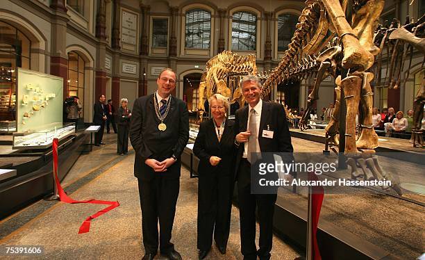 German Education and Research Minister Annette Schavan attends the reopening of the Natural History Museeum Berlin with Prof. Dr. Dr. H.c. Christoph...