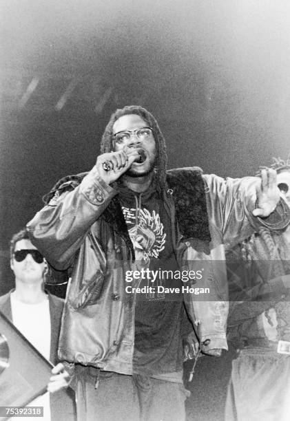 Singer and producer Jazzie B, best known for fronting Soul II Soul, late 1980s.