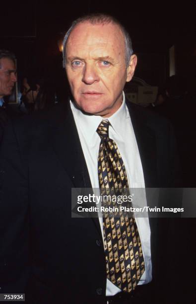 "Hannibal" star Anthony Hopkins attends the premiere of "Hannibal" February 5, 2001 in New York City.