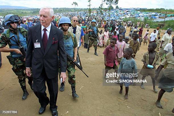 Bunia, Democratic Republic of the Congo: -- A file photo taken 12 October 2003 shows UN special representative to the Democratic Republic of Congo,...