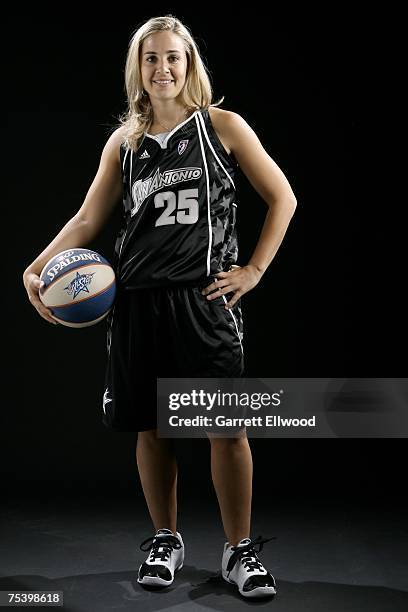 Becky Hammon of the San Antonio Silver Stars poses for a portrait during the 2007 WNBA All-Star Media Availability on July 13, 2007 at the...